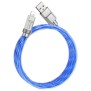 Cablu USB la Lightning, 2.4A, 1m - Hoco Crystal (U113) - Blue