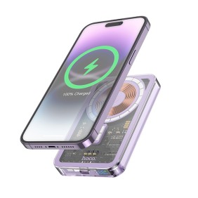Baterie Externa pentru iPhone, PD20W, 5000mAh - Hoco Ice Crystal (Q14) - Purple