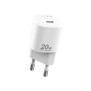 Lito - Wall Charger (LT-LC01) - Type-C PD20W Fast Charging for iPhone, Samsung, iPad with Cable USB-C to USB-C, 1m - White