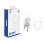 Lito - Wall Charger (LT-LC01) - Type-C PD20W Fast Charging for iPhone, Samsung, iPad with Cable USB-C to USB-C, 1m - White