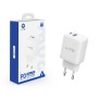 Lito - Wall Charger (LT-LC02) - Type-C PD20W, USB-A 18W, Fast Charging for iPhone, Samsung, iPad - White