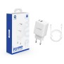 Lito - Wall Charger (LT-LC02) - Type-C PD20W, USB-A 18W, Fast Charging with Cable USB-C to Lightning, 1m - White