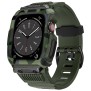 Husa pentru Apple Watch 4 / 5 / 6 / SE / SE 2 / 7 / 8 / 9 (44mm / 45mm) + Curea - Lito RuggedArmor (LS001) - Green
