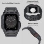 Husa pentru Apple Watch 4/5/6/7/8/9/SE/SE 2 (44/45mm) + Curea - Lito RuggedArmor (LS001) - Grey