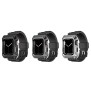 Husa pentru Apple Watch 7 / 8 / 9 (45mm) + Curea - Lito Metal RuggedArmor (LS002) - Black