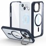 Husa pentru iPhone 15 + Folie - ESR Armor Tough Kickstand HaloLock - Clear Dark Blue