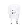 Incarcator de priza 2 x USB-A, 2.1A - Usams T20 (US-CC080) - White