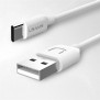 Usams - Travel Charger Kit T48 (T48OCLN01) - Wall Charger T22 USB-A QC 3.0, 18W, 3A with Type-C Cable 1.0m - White