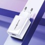 Usams - Travel Charger Kit T48 (T48OCLN01) - Wall Charger T22 USB-A QC 3.0, 18W, 3A with Type-C Cable 1.0m - White