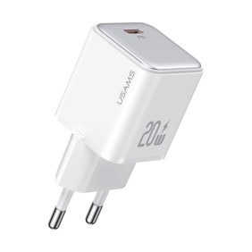 Usams - Wall Charger X-ron Series (US-CC183) - Single Port Fast Charging, USB-C PD20W, 3A - White