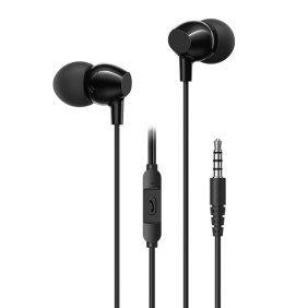 Usams - Wired Earphones EP-47 (US-SJ594) - Jack 3.5mm with Microphone, 1.2m - Black