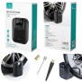 Usams - Mini Car Air Pump (US-ZB215) - Smart, Portable for Bike, Motorcycle Tyre Inflation, LED, 5000mAh, 3.5bar - Black