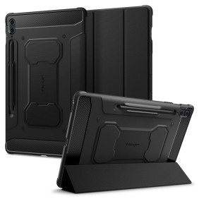 Husa pentru Samsung Galaxy Tab S9 FE Plus - Spigen Rugged Armor Pro - Black