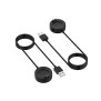 Techsuit - SmartWatch Wireless Charging Cable (TGC4) - for Garmin Watch, USB, 5W, 1m with Desk Holder - Black