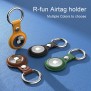 Husa pentru AirTag - Techsuit Secure Leather Holder (SLH1) - Orange