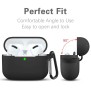 Techsuit - Silicone Case - for Apple AirPods 3, Smooth Ultrathin Material - Black