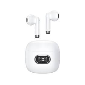 Usams - Wireless Earbuds IAII15 Series (BHUIAII01) - TWS, Digital Display with Bluetooth 5.3 - White