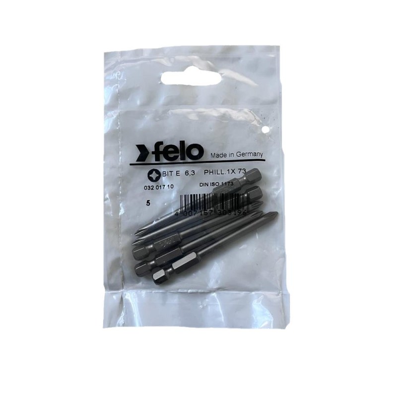 Set 5 biti Felo, seria Industrial profil Philips, E6.3, PH1, 73mm