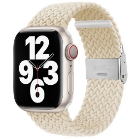 Curea pentru Apple Watch 1/2/3/4/5/6/7/8/9/SE/SE 2/Ultra/Ultra 2 (42/44/45/49mm) - Techsuit Watchband (W032) - Star Light