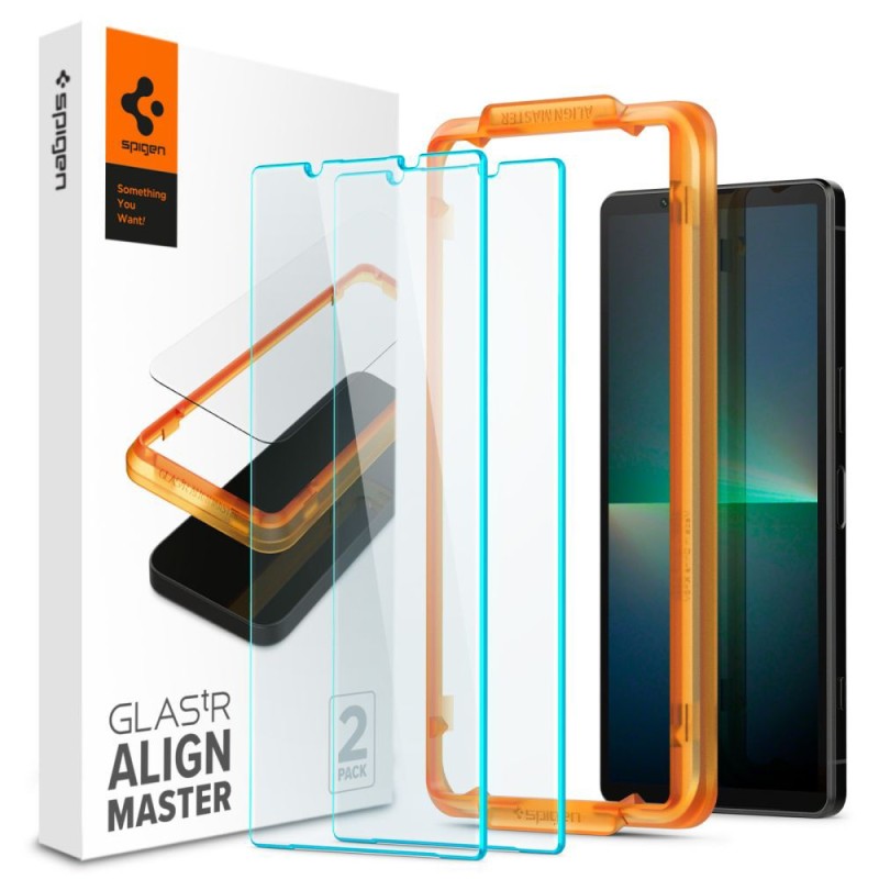 Folie pentru Sony Xperia 5 V (set 2) - Spigen Glas.TR Align Master - Clear