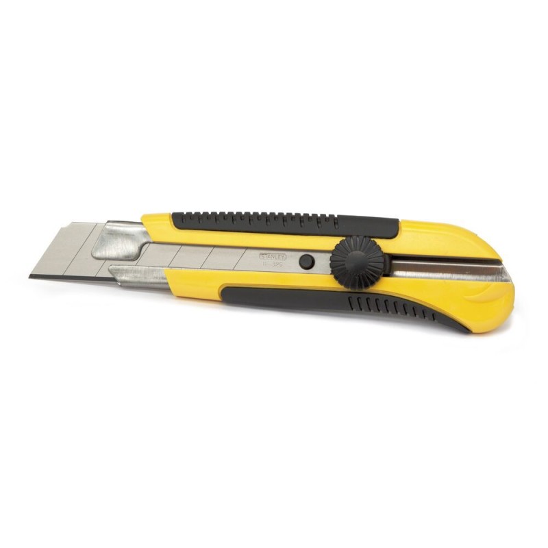 Stanley 0-10-425, cutter dynagrip, maner bi-material, blister, lungime 180 mm, incl. 1 lama segmentata 0.7x25mm