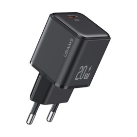 Usams - Wall Charger X-ron Series (US-CC183) - Single Port Fast Charging, USB-C PD20W, 3A - Black