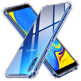 Husa pentru Samsung Galaxy A7 2018 - Techsuit Shockproof Clear Silicone - Clear