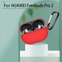 Techsuit - Silicone Case - for Huawei FreeBuds Pro 2, Smooth Ultrathin Material - Black