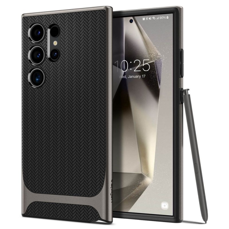 Husa pentru Samsung Galaxy S24 Ultra - Spigen Neo Hybrid - Gunmetal