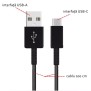 Samsung - Data Cable (EP-DG970BBE) - USB to Type-C, 2.1A, 1m - Black (Bulk Packing)