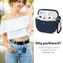 Techsuit - Silicone Case - for Apple AirPods 3, Smooth Ultrathin Material - Navy Blue