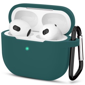 Techsuit - Silicone Case - for Apple AirPods 3, Smooth Ultrathin Material - Dark Green