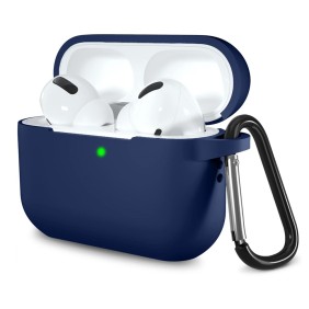 Techsuit - Silicone Case - for Apple AirPods Pro 1 / 2, Smooth Ultrathin Material - Navy Blue