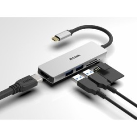 D-link dub-m530 5-in-1 usb-c hub with hdmi and sd/microsd card reader dub-m5301* usb-c connector with