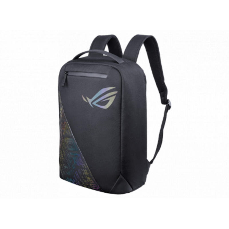 Bp1501g rog backpack 15_17 black holographic edition  stylish gaming-inspired design with the cyber-text pattern and