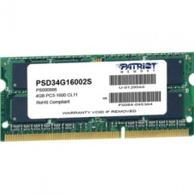 Memorie ram notebook patriot sodimm ddr3 4gb 1600 mhz 1.5v