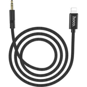 Hoco upa13 sound source / cablu date lightning to jack3.5mm silicon negru