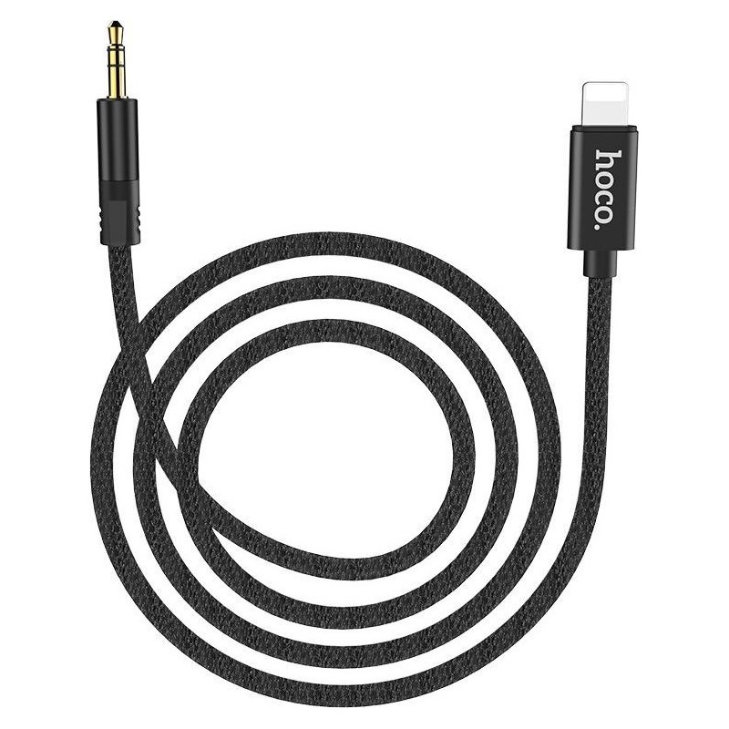 Hoco upa13 sound source / cablu date lightning to jack3.5mm silicon negru