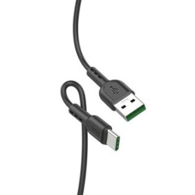 Hoco x33 surge / cablu date usb to type-c silicon 5a 1m negru