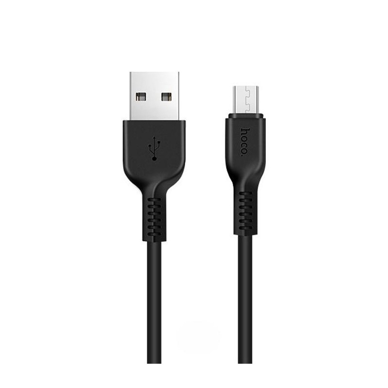 Hoco x20 flash / cablu date usb to microusb silicon 2a 1m negru