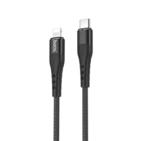 Cablu de date hoco lightning-typec pd braided u64 superior 1.2m 3a negru