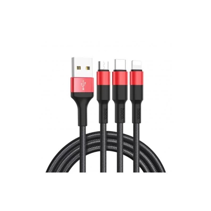 Cablu incarcare usb - lightning / usb type-c / microusb hoco x26 xpress 1 m