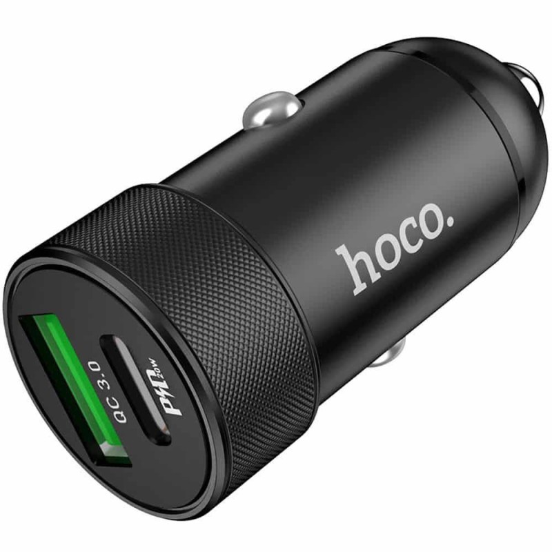 Incarcator auto usb hoco z32b speed up pd+qc3.0 20w 1 x usb + 1 x