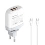 Incarcator retea serioux 65w gan qc intrare: ac100-240v~ 50/60hz 1.5a ieșire (usb-c1): 5v-3a 9v-3a 12v-3a