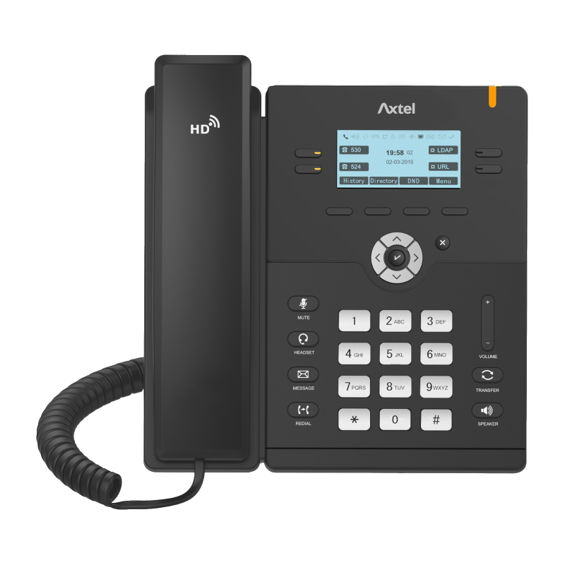 Telefon ip axtel ax-300g ecran lcd 192x64 4 line desktop ip phone porturi dual gigabit