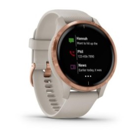 Smart watch garmin venu light sand/rose gold seu smart notifications music player controls and storage