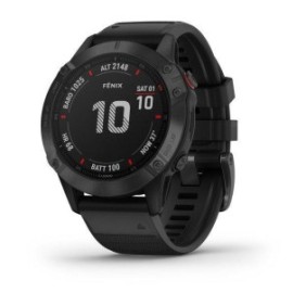 Smartwatch garmin fenix 6 pro black w/black band(glass) screen size 1.2 gorilla glass maps internal