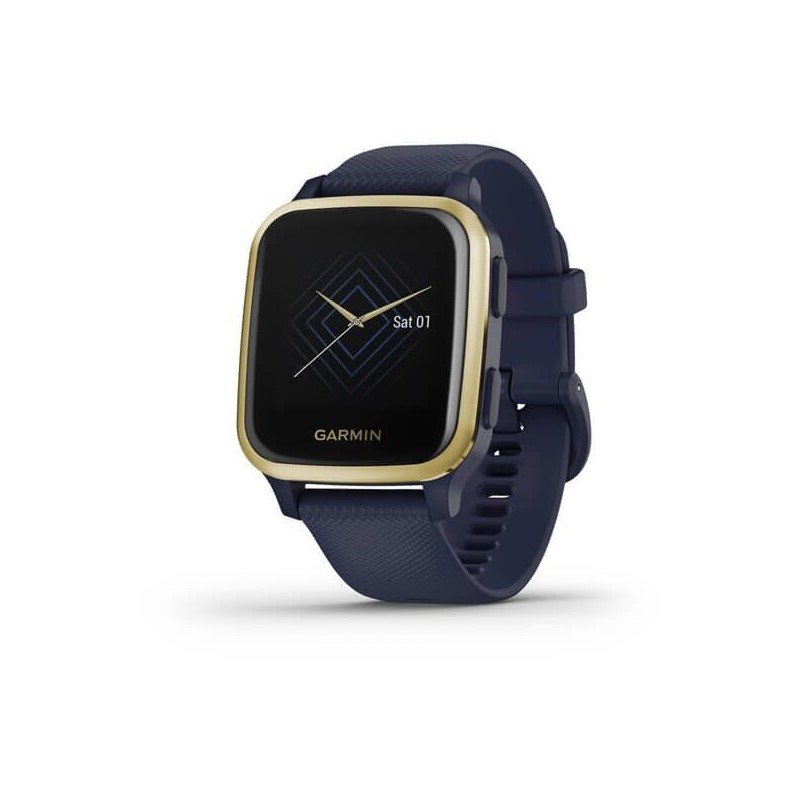 Ceas smartwatch garmin venu sq nfc-music captain blue/light gold