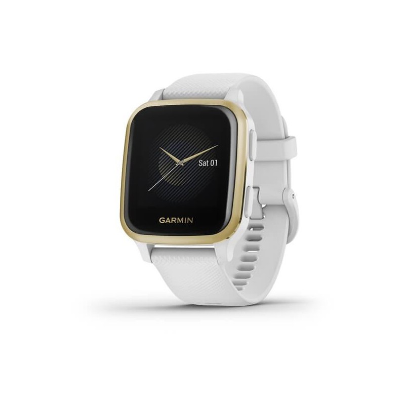 Ceas smartwatch garmin venu sq nfc white/light gold