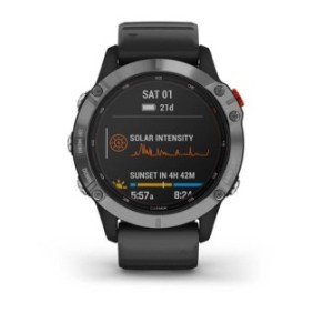 Smartwatch garmin fenix 6s solar silver/black band gps